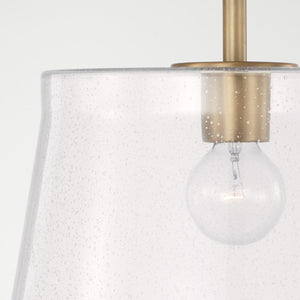 Capital Lighting 246911AD Baker 1 Light Pendant Aged Brass