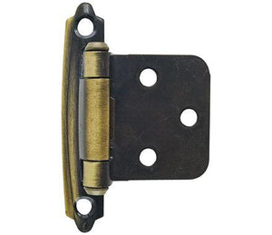 Amerock Cabinet Hinge Variable Overlay Hinge Antique Brass 2 Pack Self-Closing Hinge Face Mount Hinge Cabinet Door Hinge