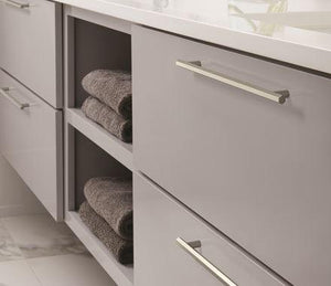Amerock Cabinet Pull Satin Nickel 10-1/16 inch (256 mm) Center-to-Center Caliber 1 Pack Drawer Pull Cabinet Handle Cabinet Hardware