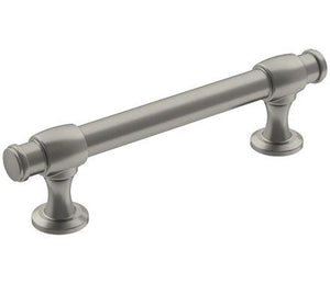 Amerock Cabinet Pull Satin Nickel 3-3/4 inch (96 mm) Center-to-Center Winsome 1 Pack Drawer Pull Cabinet Handle Cabinet Hardware