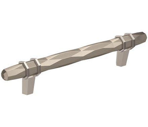 Amerock Cabinet Pull Satin Nickel/Polished Chrome 5-1/16 inch (128 mm) Center-to-Center London 1 Pack Drawer Pull Drawer Handle Cabinet Hardware