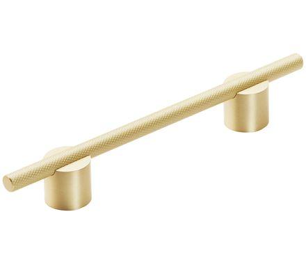 Amerock Cabinet Pull Matte Gold 5-1/16 inch (128 mm) Center to Center Transcendent 1 Pack Drawer Pull Drawer Handle Cabinet Hardware