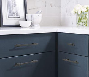 Amerock Cabinet Pull Matte Black/Matte Black 6-5/16 inch (160 mm) Center to Center Urbanite 1 Pack Drawer Pull Drawer Handle Cabinet Hardware