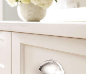 Amerock Cabinet Cup Pull Polished Chrome 3 inch (76 mm) Center-to-Center Ravino 1 Pack Drawer Pull Drawer Handle Cabinet Hardware