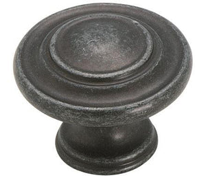 Amerock Cabinet Knob Wrought Iron Dark 1-5/16 inch (33 mm) Diameter Inspirations 1 Pack Drawer Knob Cabinet Hardware