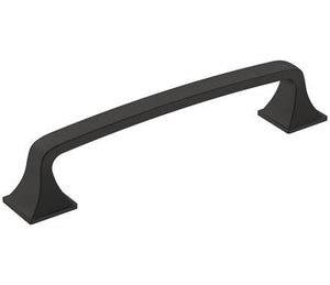Amerock Cabinet Pull Matte Black 5-1/16 inch (128 mm) Center-to-Center Ville 1 Pack Drawer Pull Cabinet Handle Cabinet Hardware