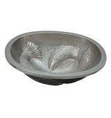 Thompson Traders Moon Wrasse Hammered Nickel Bath Sink Zihuatanejo 23-1221-C Nickel
(Hammered)