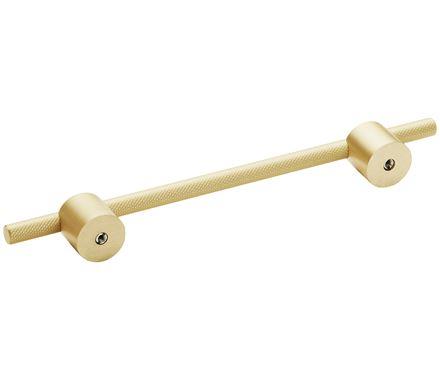 Amerock Cabinet Pull Matte Gold 6-5/16 inch (160 mm) Center to Center Transcendent 1 Pack Drawer Pull Drawer Handle Cabinet Hardware