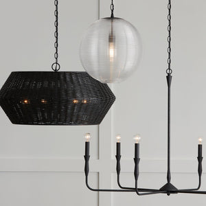 Capital Lighting 450381XK Paloma 8 Light Chandelier Textured Black