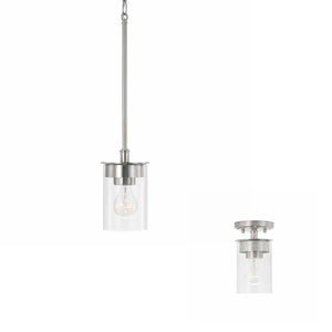 Capital Lighting 246811BN-532 Mason 1 Light Semi-Flush Brushed Nickel