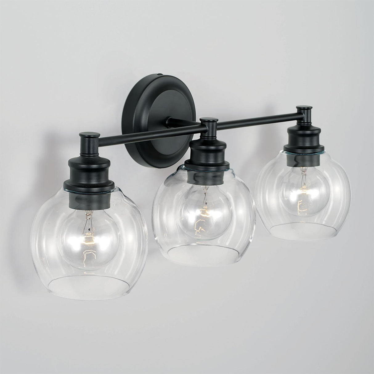 Capital Lighting 121131MB-426 Mid Century 3 Light Vanity Matte Black