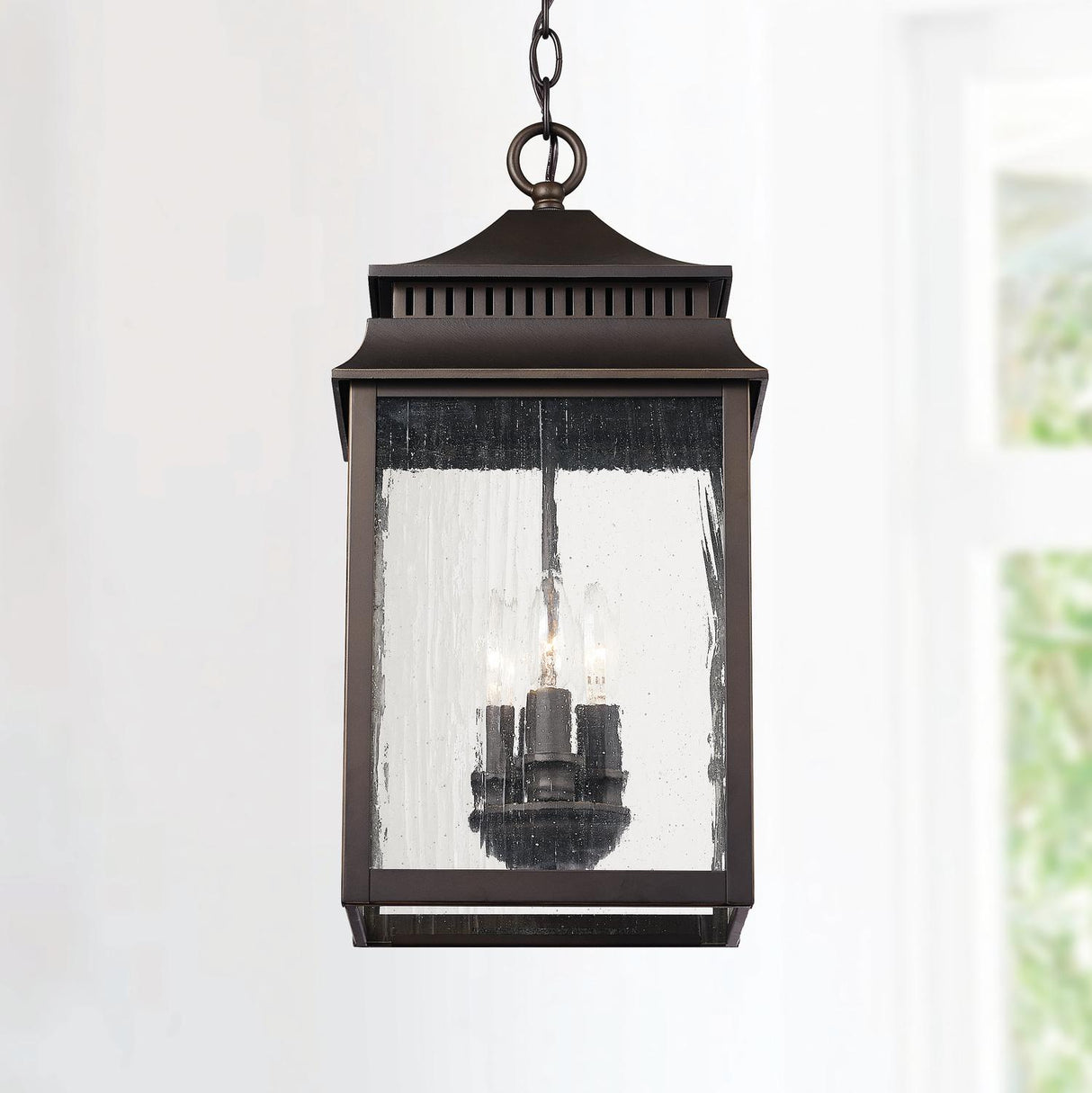 Capital Lighting 936933OZ Sutter Creek 3 Light Outdoor Hanging Lantern Oiled Bronze