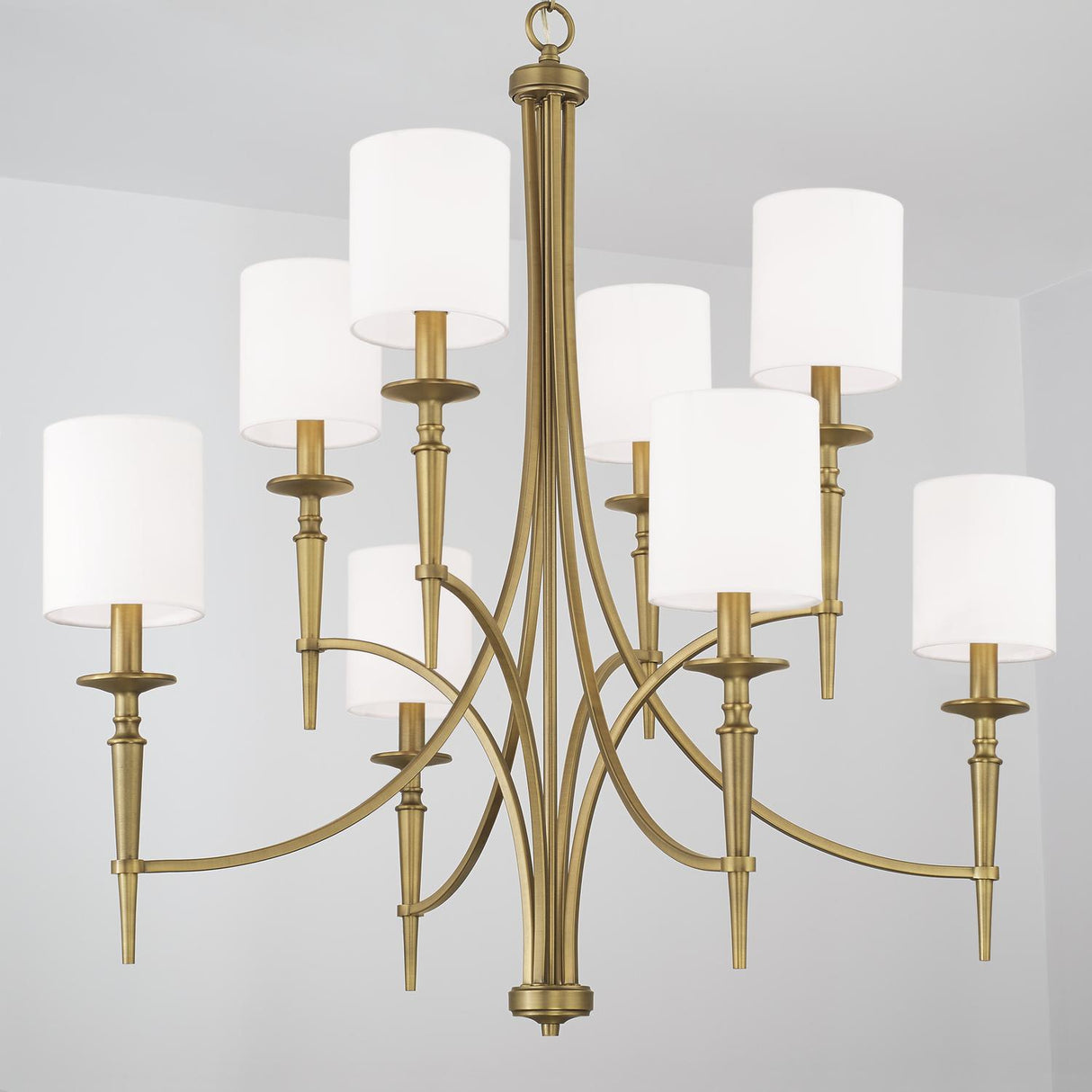 Capital Lighting 442681AD-701 Abbie 8 Light Chandelier Aged Brass