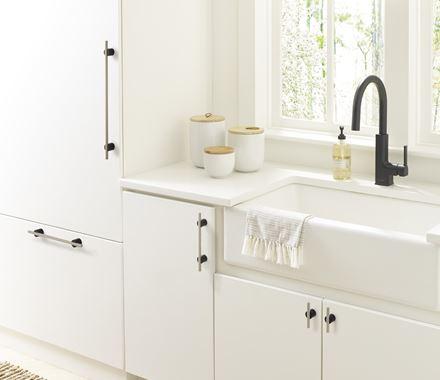 Amerock Cabinet Pull Matte Black/Silver Champagne 7-9/16 inch (192 mm) Center to Center Transcendent 1 Pack Drawer Pull Drawer Handle Cabinet Hardware
