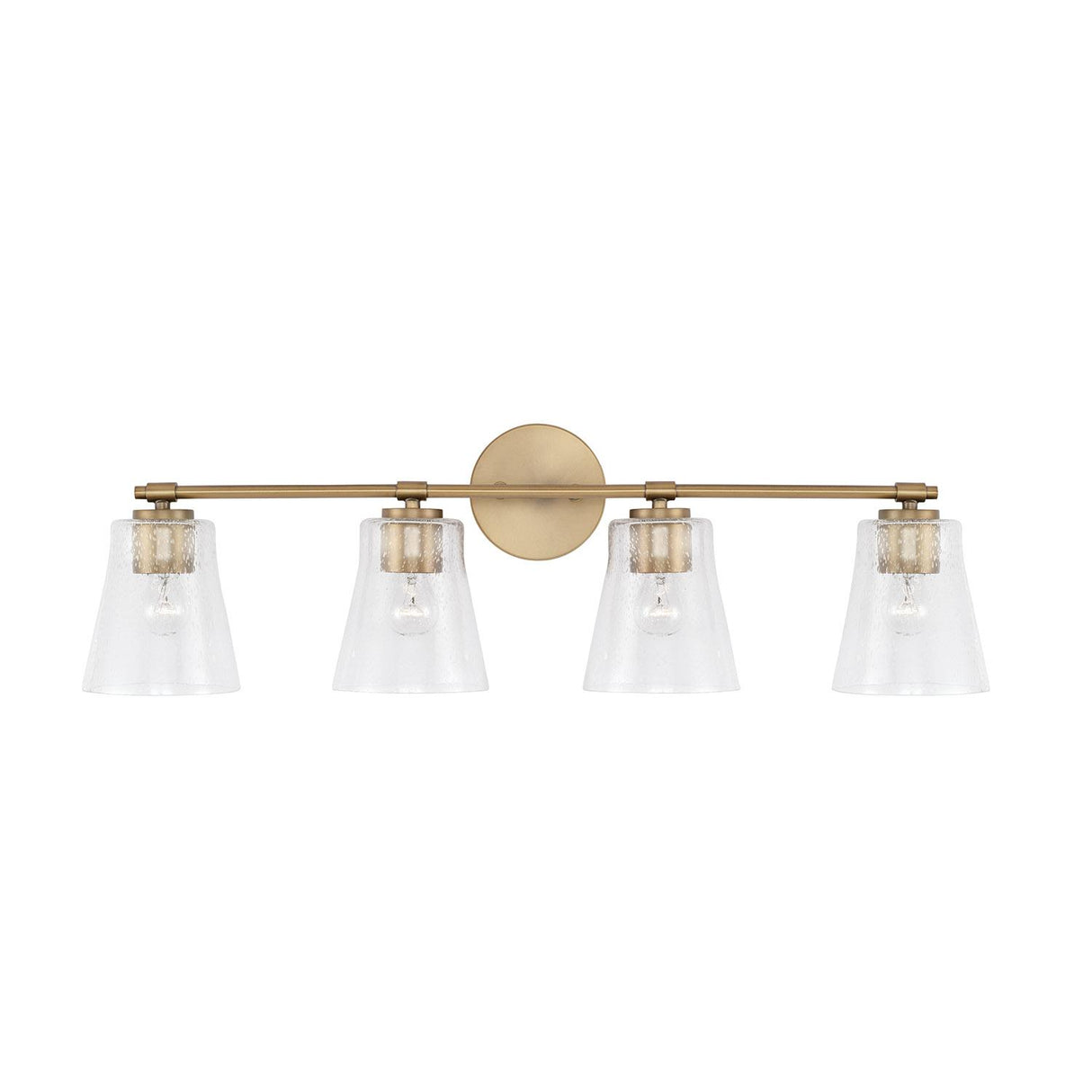 Capital Lighting 146941AD-533 Baker 4 Light Vanity Aged Brass