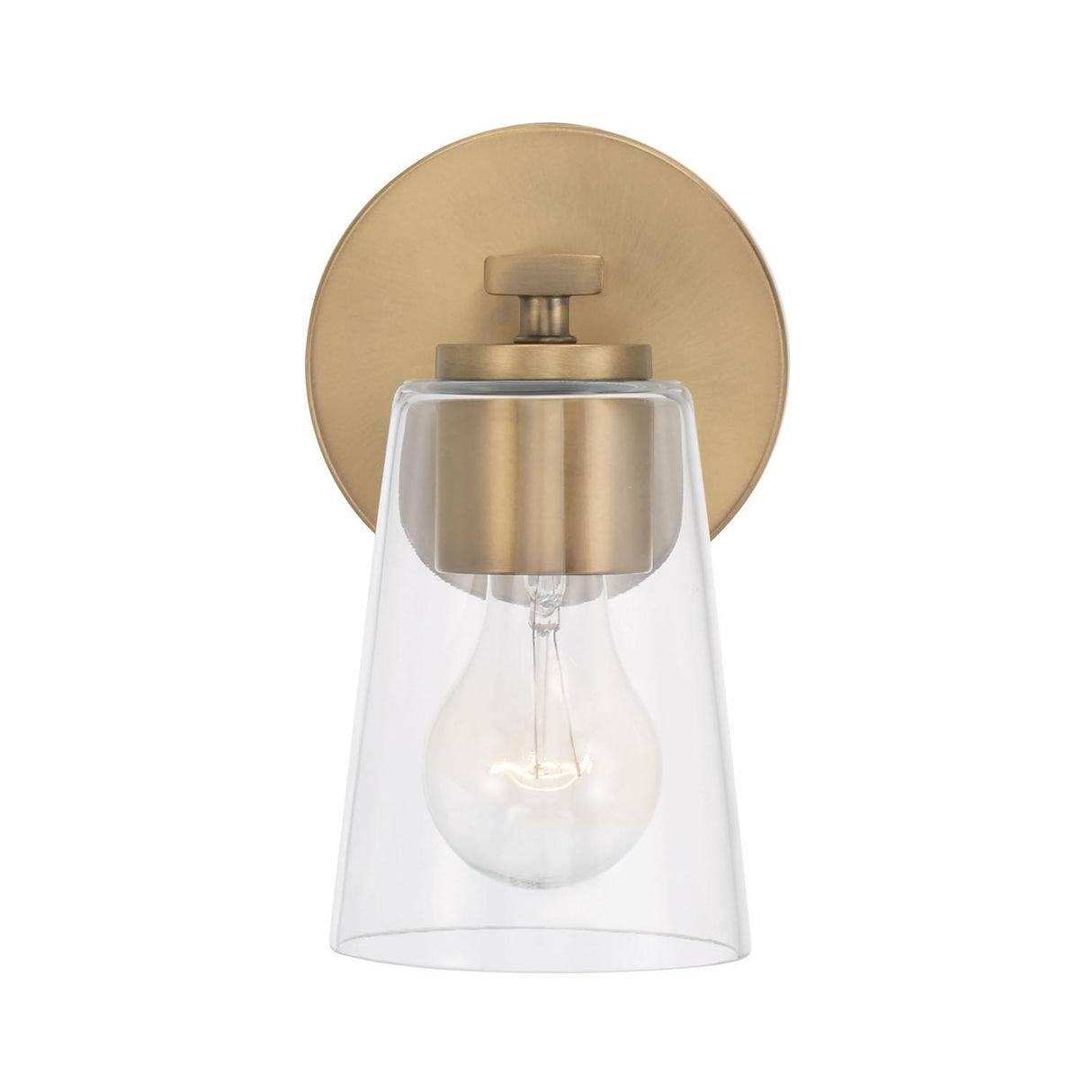 Capital Lighting 648611AD-537 Portman 1 Light Sconce Aged Brass