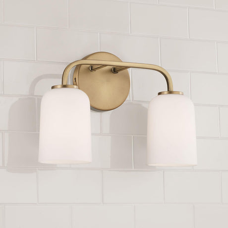 Capital Lighting 148821AD-542 Lawson 2 Light Vanity Aged Brass