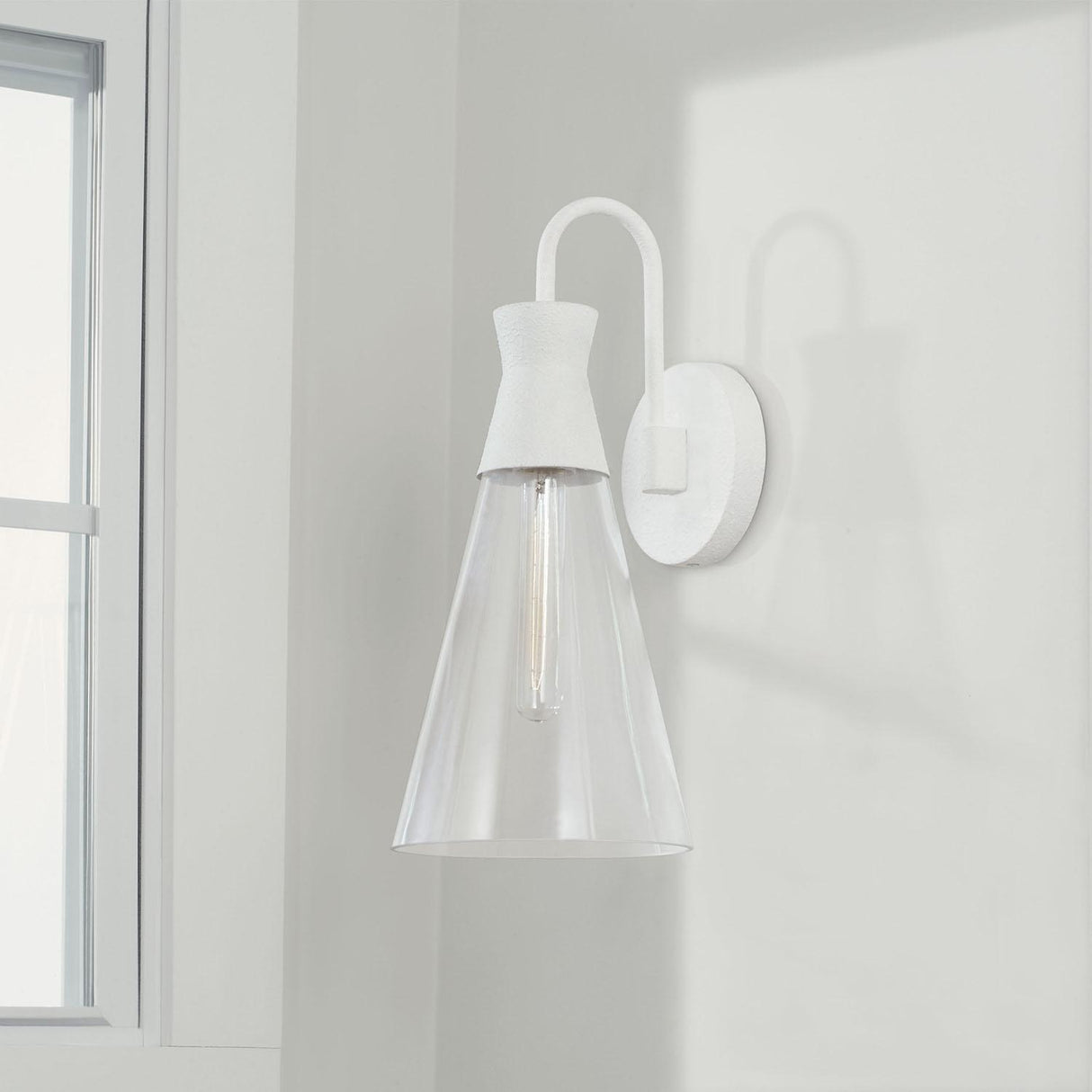Capital Lighting 650311XW Paloma 1 Light Sconce Textured White
