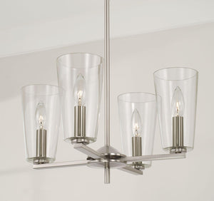 Capital Lighting 348641BN-538 Portman 4 Light Pendant Brushed Nickel