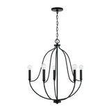 Capital Lighting 447051MB Madison 5 Light Chandelier Matte Black