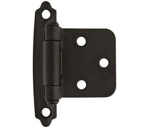 Amerock Cabinet Hinge Variable Overlay Hinge Matte Black 2 Pack Self-Closing Hinge Face Mount Hinge Cabinet Door Hinge