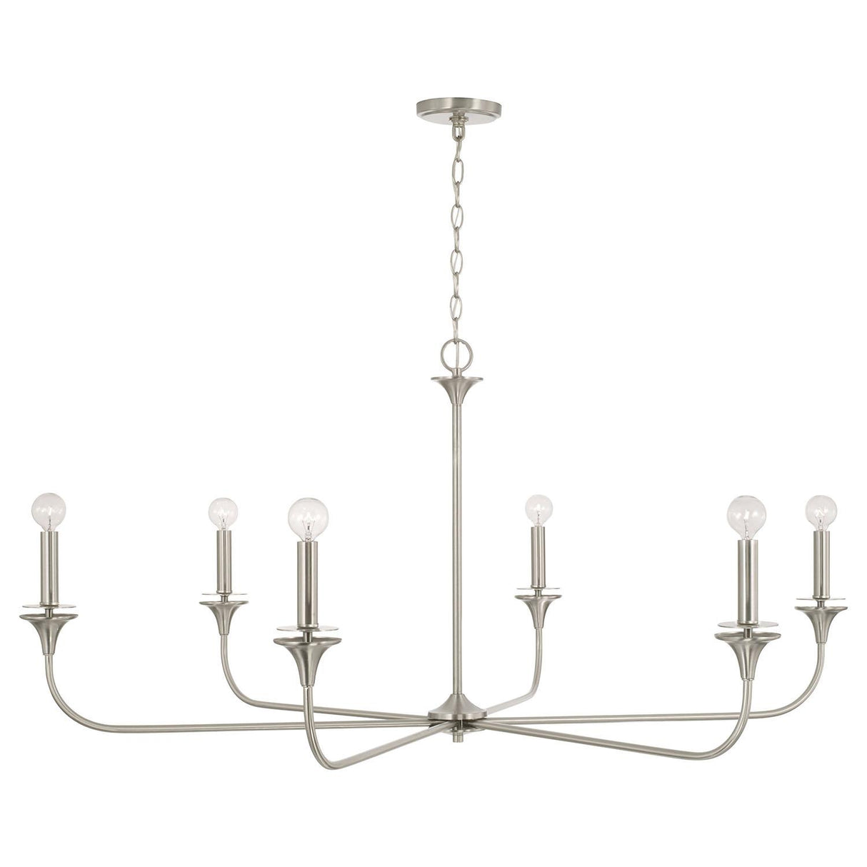 Capital Lighting 448961BN Presley 6 Light Chandelier Brushed Nickel