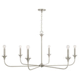 Capital Lighting 448961BN Presley 6 Light Chandelier Brushed Nickel