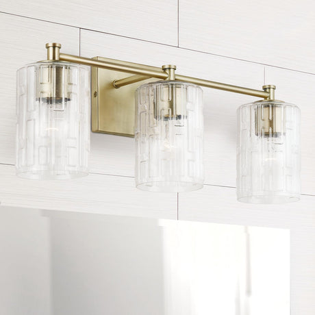 Capital Lighting 138331AD-491 Emerson 3 Light Vanity Aged Brass