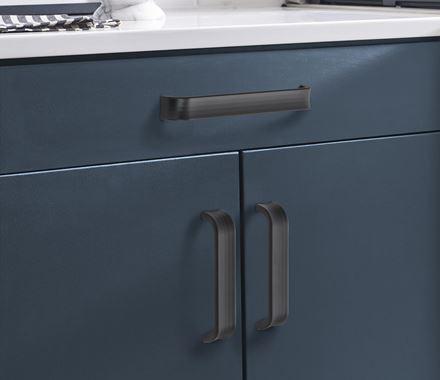 Amerock Cabinet Pull Matte Black 7-9/16 inch (192 mm) Center to Center Concentric 1 Pack Drawer Pull Drawer Handle Cabinet Hardware