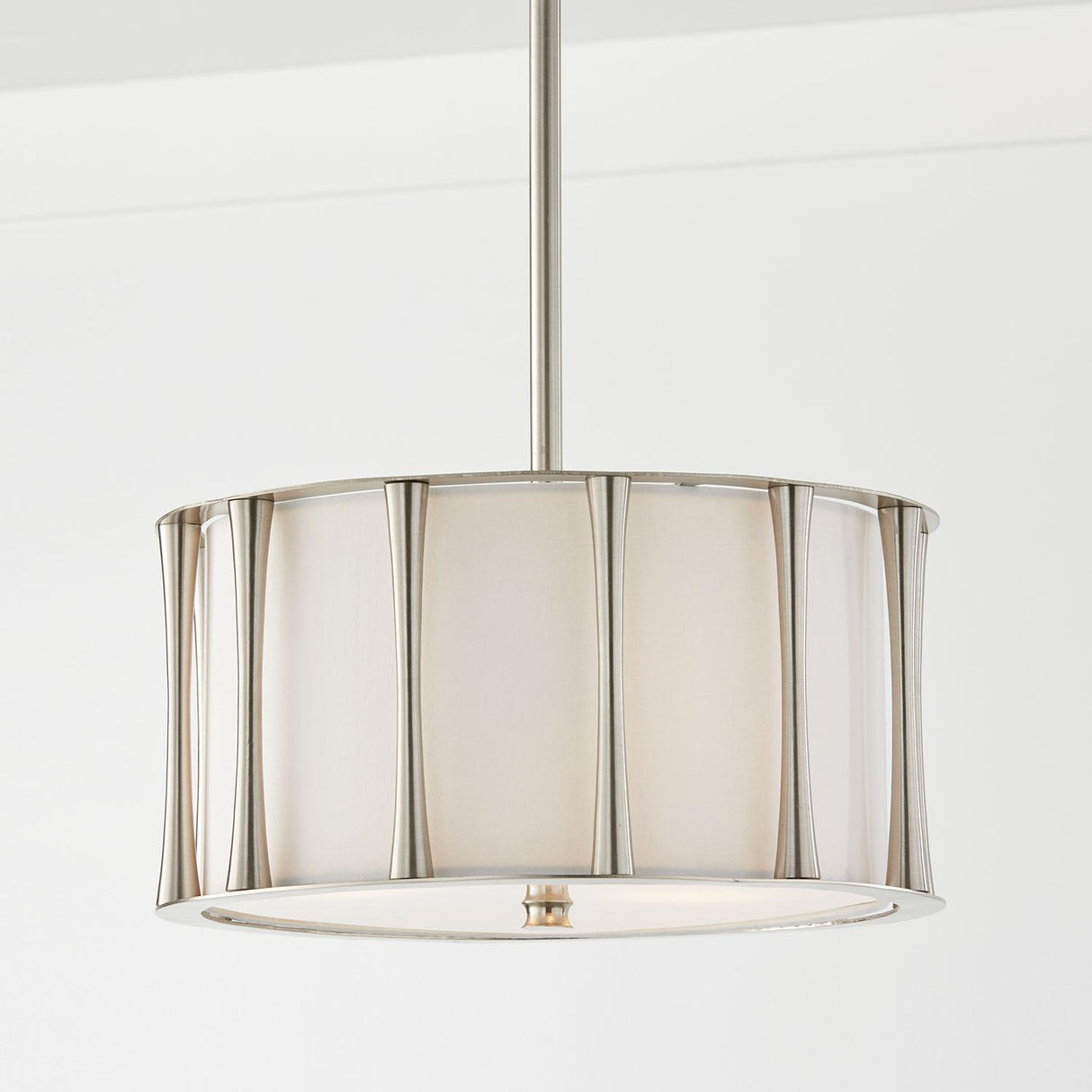 Capital Lighting 244631BN Bodie 3 Light Dual Mount Semi-Flush/Pendant Brushed Nickel