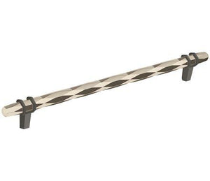 Amerock Cabinet Pull Polished Nickel/Black Bronze 10-1/16 inch (256 mm) Center-to-Center London 1 Pack Drawer Pull Drawer Handle Cabinet Hardware