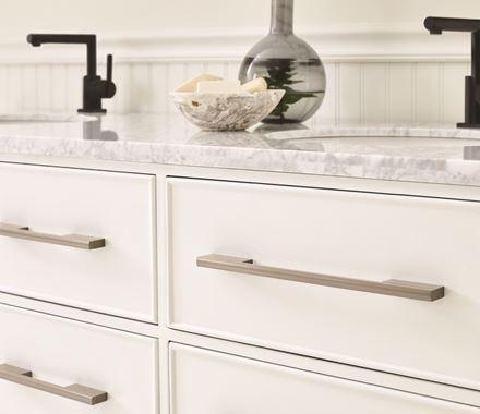 Amerock Cabinet Pull Silver Champagne 6-5/16 inch (160 mm) Center to Center Separa 1 Pack Drawer Pull Drawer Handle Cabinet Hardware