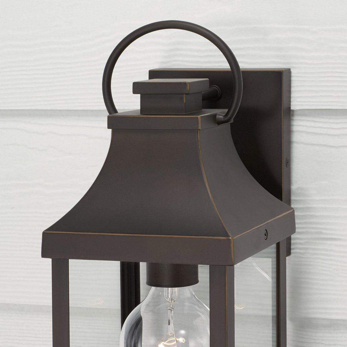 Capital Lighting 946411OZ Bradford 1 Light Outdoor Wall Lantern Oiled Bronze