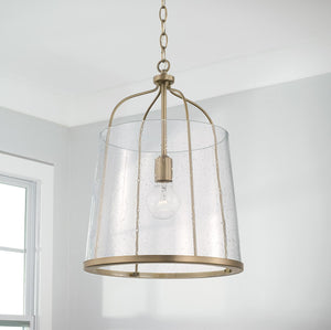 Capital Lighting 347011AD Madison 1 Light Pendant Aged Brass