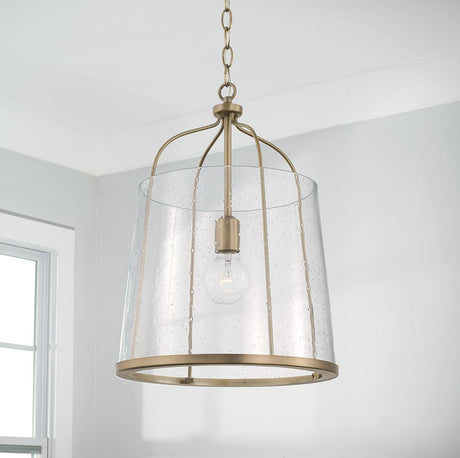 Capital Lighting 347011AD Madison 1 Light Pendant Aged Brass