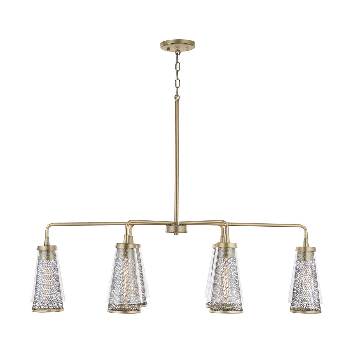 Capital Lighting 832361AD Abbott 6 Light Island Aged Brass