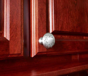 Amerock Cabinet Knob Satin Nickel 1-5/16 inch (33 mm) Diameter Nature'S Splendor 1 Pack Drawer Knob Cabinet Hardware