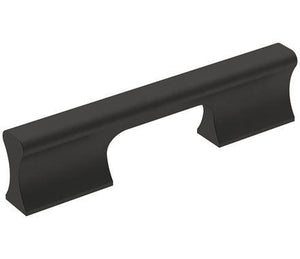 Amerock Cabinet Pull Matte Black 3-3/4 inch (96 mm) Center-to-Center Status 1 Pack Drawer Pull Cabinet Handle Cabinet Hardware