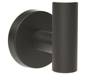 Amerock BH26542MB Matte Black Single Robe Hook 2-1/4 in. (57 mm) Length Towel Holder Arrondi Towel Hook for Bathroom Bathroom Hardware Bath Accessories