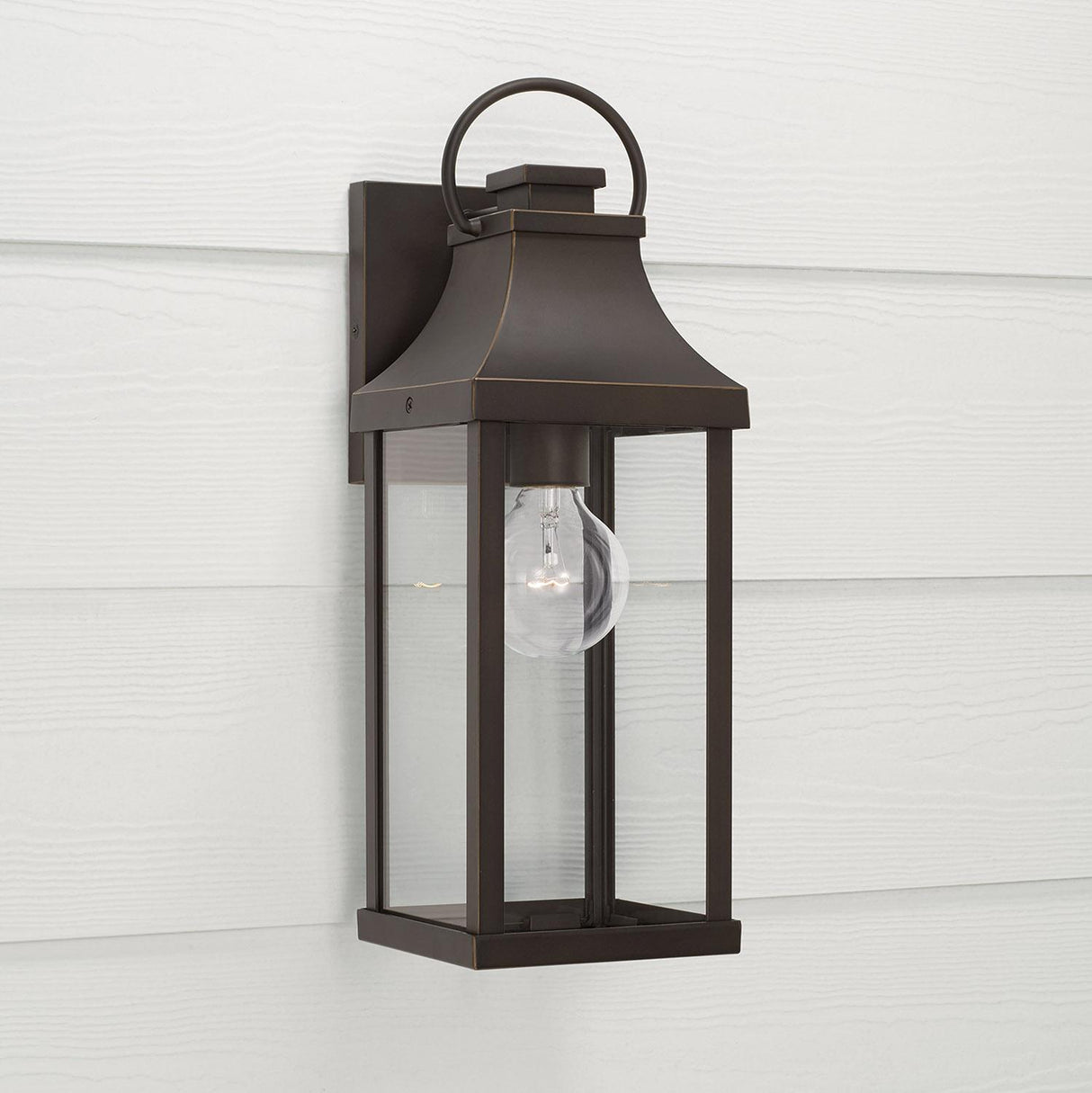 Capital Lighting 946411OZ Bradford 1 Light Outdoor Wall Lantern Oiled Bronze