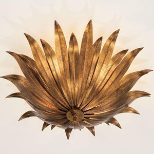 Capital Lighting 249531AG Eden 3 Light Dual Mount Semi-Flush/Pendant Antique Gold