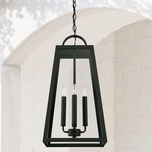Capital Lighting 943744BK Leighton 4 Light Outdoor Hanging Lantern Black
