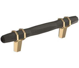 Amerock Cabinet Pull Black Bronze/Golden Champagne 3-3/4 inch (96 mm) Center-to-Center London 1 Pack Drawer Pull Drawer Handle Cabinet Hardware