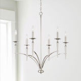 Capital Lighting 442661PN-701 Abbie 6 Light Chandelier Polished Nickel