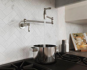 Pfister Stainless Steel Port Haven Wall Mount Pot Filler GT533-TDS