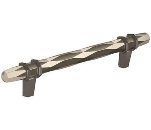 Amerock Cabinet Pull Polished Nickel/Black Chrome 5-1/16 inch (128 mm) Center-to-Center London 1 Pack Drawer Pull Drawer Handle Cabinet Hardware