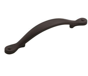 Amerock Cabinet Pull Matte Black 3-3/4 inch (96 mm) Center to Center Inspirations 1 Pack Drawer Pull Drawer Handle Cabinet Hardware