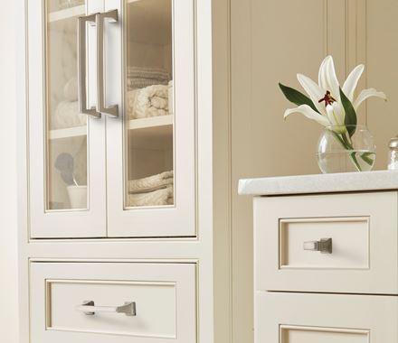 Amerock Cabinet Pull Satin Nickel 6-5/16 inch (160 mm) Center to Center Mulholland 1 Pack Drawer Pull Drawer Handle Cabinet Hardware