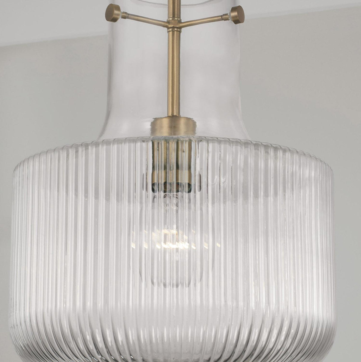 Capital Lighting 345111AD Nyla 1 Light Pendant Aged Brass