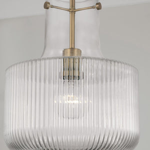 Capital Lighting 345111AD Nyla 1 Light Pendant Aged Brass